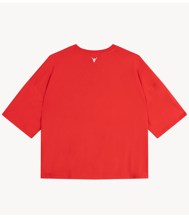 Alix The Label T-shirt ladies knitted big alix alix t-shirt spicy coral