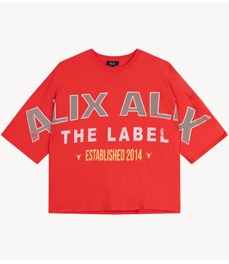 Alix The Label T-shirt ladies knitted big alix alix t-shirt spicy coral