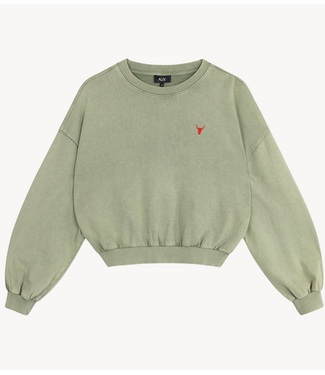 Alix The Label Trui ladies knitted oversized sweater light army