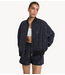 Alix The Label Jack ladies woven eyelet bomber navy