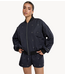 Alix The Label Jack ladies woven eyelet bomber navy