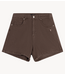 Alix The Label Broek ladies woven heavy twill shorts BROWN