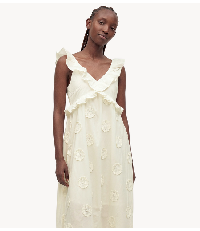 YAS Jurk YASNAMA SL LONG DRESS Star White