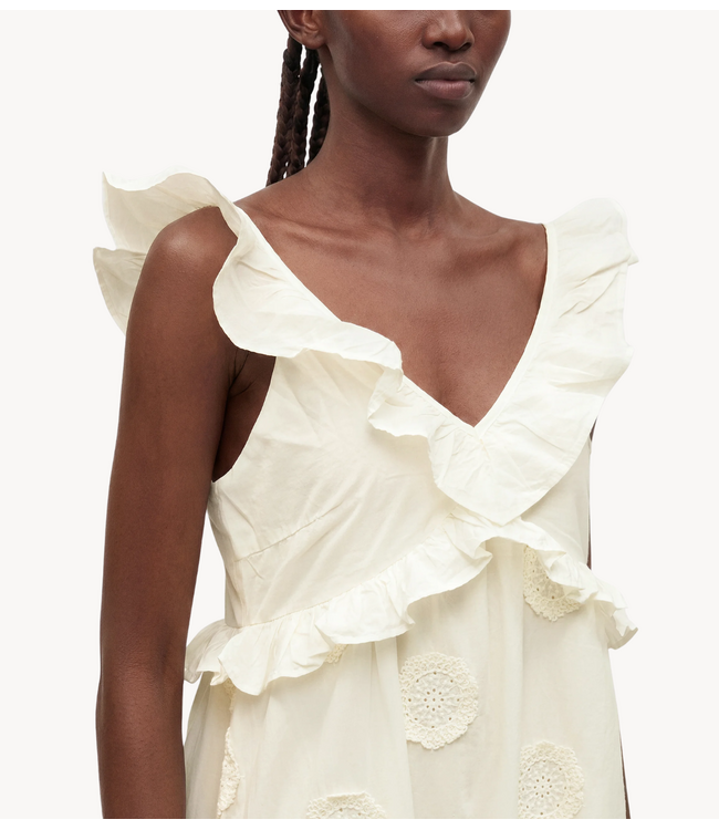 YAS Jurk YASNAMA SL LONG DRESS Star White