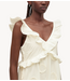 YAS Jurk YASNAMA SL LONG DRESS Star White