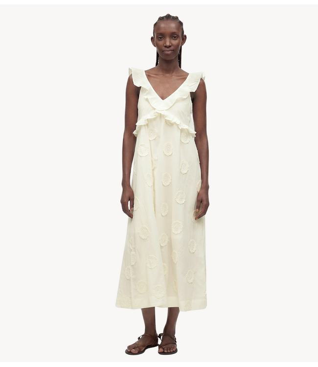 YAS Jurk YASNAMA SL LONG DRESS Star White