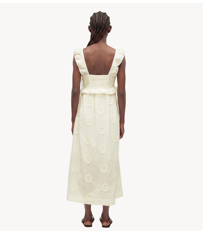 YAS Jurk YASNAMA SL LONG DRESS Star White