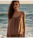GUUS Top breezy silk spaghetti caramel