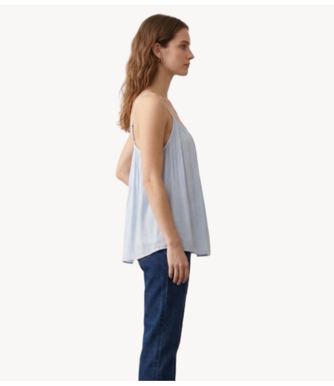 GUUS Top breezy silk spaghetti sky blue