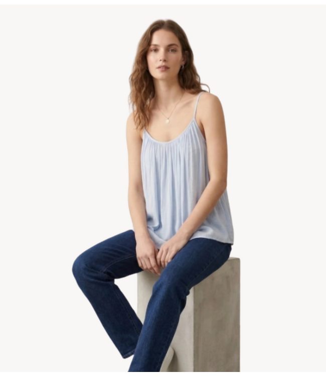 GUUS Fashion Top breezy silk spaghetti sky blue