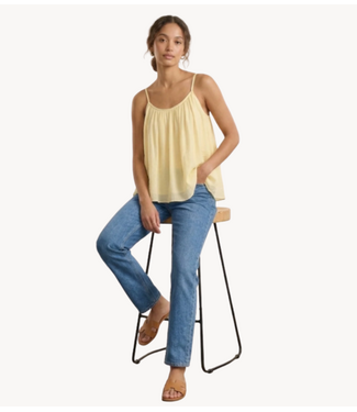 GUUS Fashion Top breezy silk spaghetti light yellow