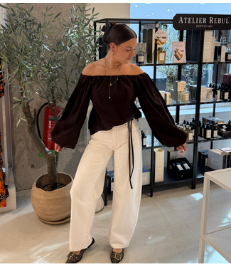 GUUS Top sleeve bustier cotton chocolate