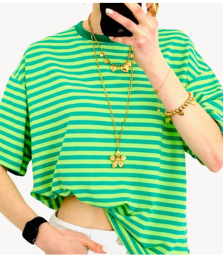 GUUS T-shirt striped Green