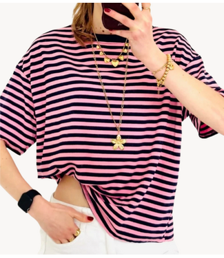 GUUS T-shirt striped Navy