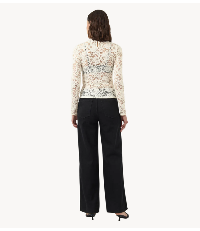 YAS Top ASLACEY LS LACE TOP S. NOOS Pristine