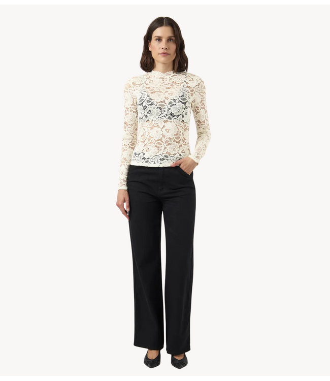 YAS Top ASLACEY LS LACE TOP S. NOOS Pristine