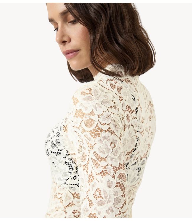 YAS Top ASLACEY LS LACE TOP S. NOOS Pristine