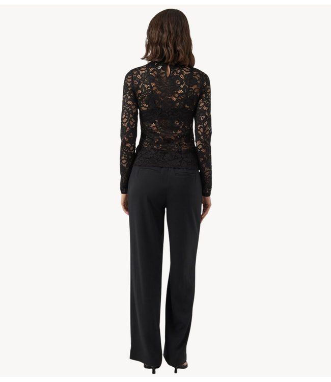 YAS Top YASLACEY LS LACE TOP S. NOOS Black