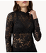 YAS Top YASLACEY LS LACE TOP S. NOOS Black