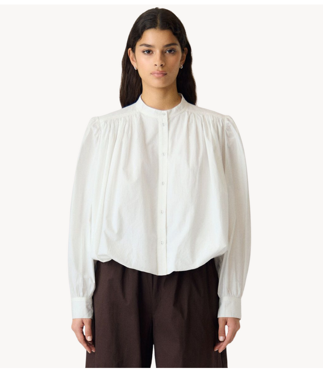YAS Blouse YASCILVA LS SHORT SHIRT S Star White