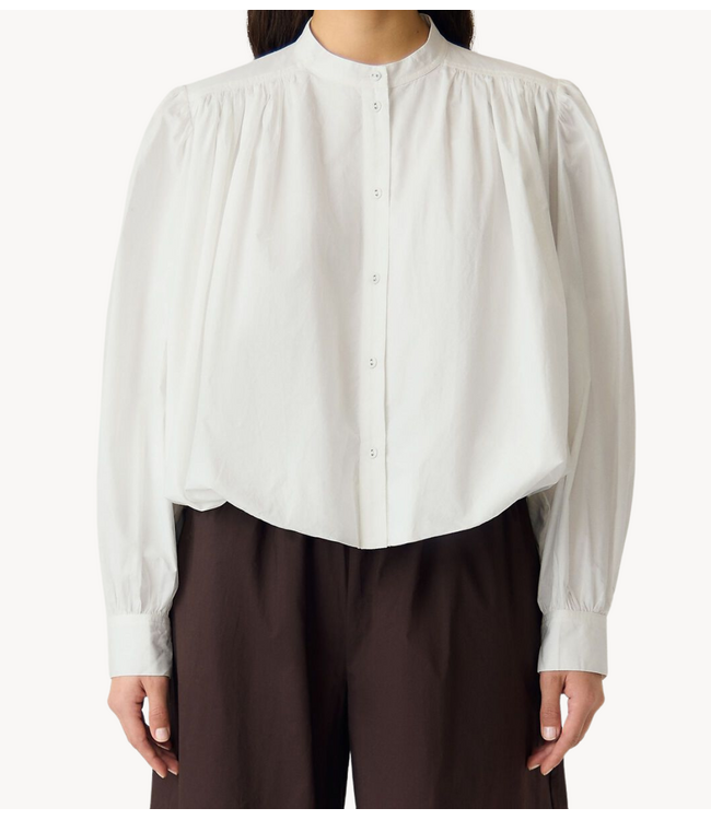 YAS Blouse YASCILVA LS SHORT SHIRT S Star White