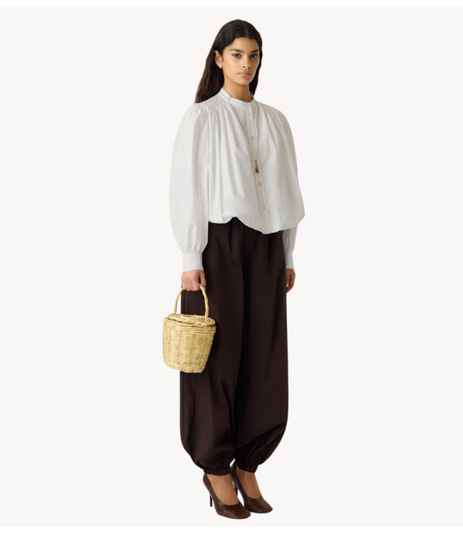 YAS Blouse YASCILVA LS SHORT SHIRT S Star White