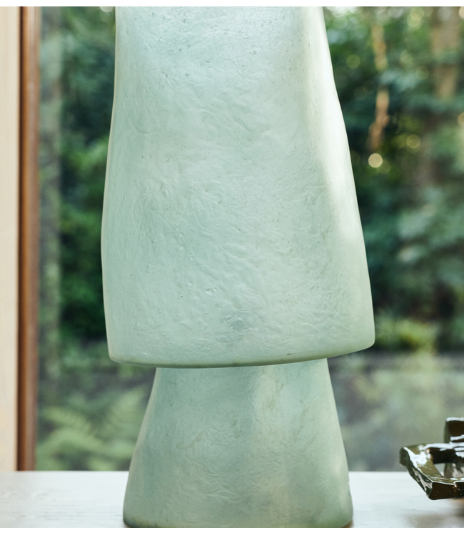HKLIVING Tafellamp Glassfiber table lamp, petrol blue