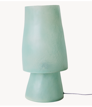 HKLIVING Tafellamp Glassfiber table lamp, petrol blue