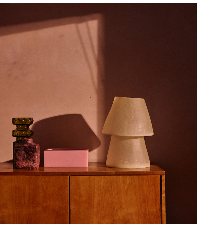 HKLIVING Tafellamp Glassfiber table lamp, off white