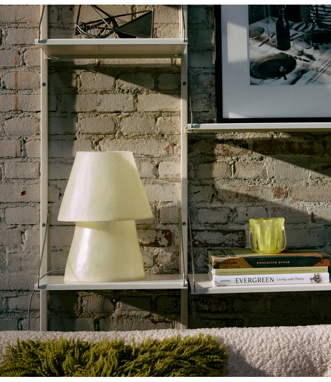HKLIVING Tafellamp Glassfiber table lamp, off white