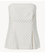 YAS Top YASDOTLY CORSAGE TOP Star White  BLACK DOTS