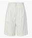 YAS Broek YASDOTLY HW LONG SHORTS Star White BLACK DOTS