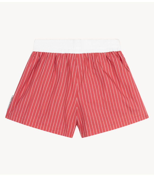 Alix The Label Broek ladies woven striped shorts ORANGE RED