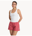 Alix The Label Broek ladies woven striped shorts ORANGE RED