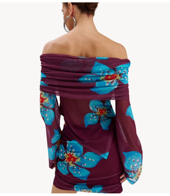 HARPER & YVE Top JESSE-LS WILD FLOWER bordeaux