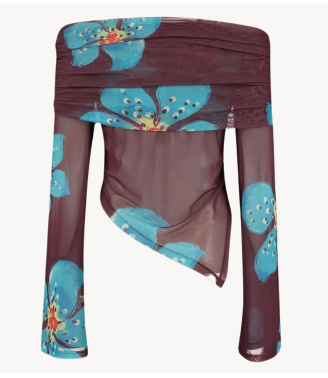 HARPER & YVE Top JESSE-LS WILD FLOWER bordeaux