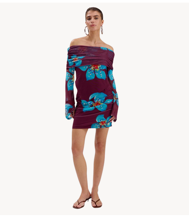 HARPER & YVE Top JESSE-LS WILD FLOWER bordeaux