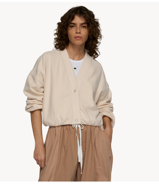 10DAYS Vest brushed baseball cardigan powder