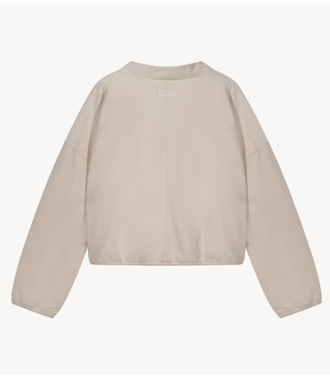 10DAYS Vest brushed baseball cardigan powder