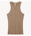 10DAYS Top tank top rib light fudge