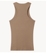 10DAYS Top tank top rib light fudge
