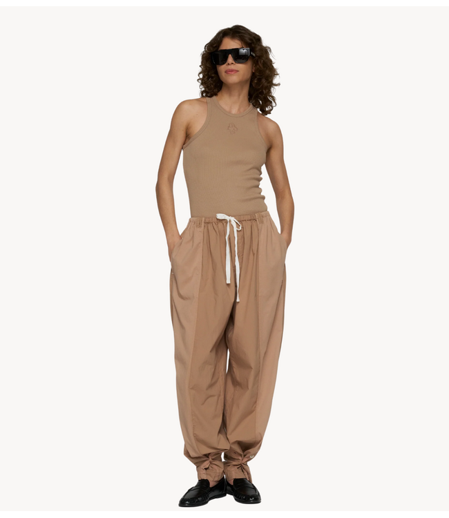 10DAYS Top tank top rib light fudge