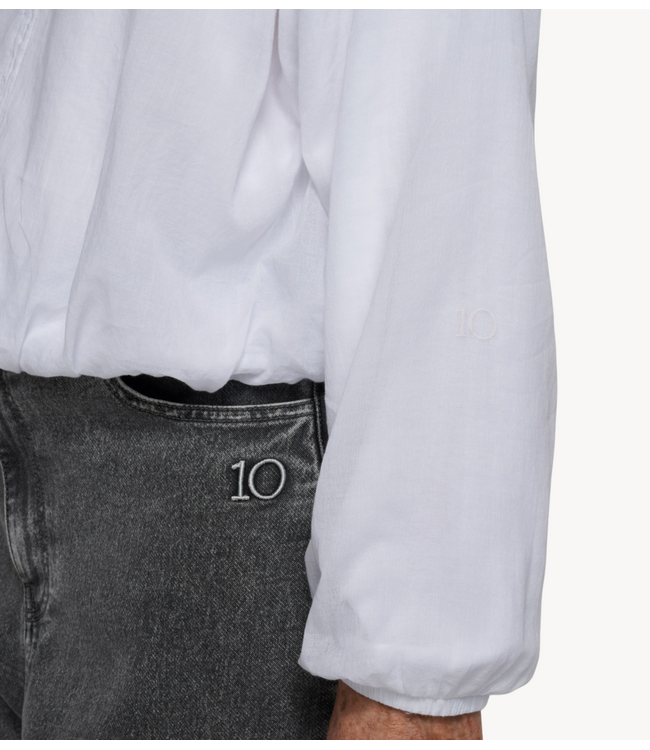10DAYS Vest half zip balloon top white
