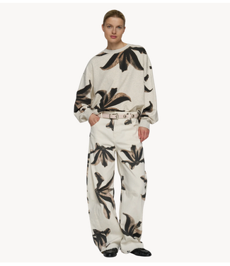 10DAYS Broek western pants flower ecru