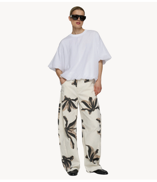10DAYS Broek western pants flower ecru