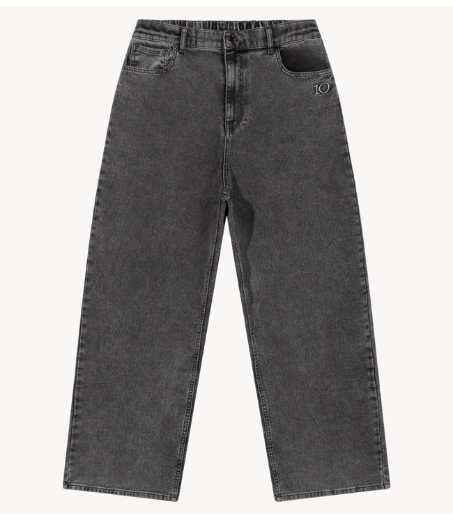 10DAYS Broek wide pants jog denim black