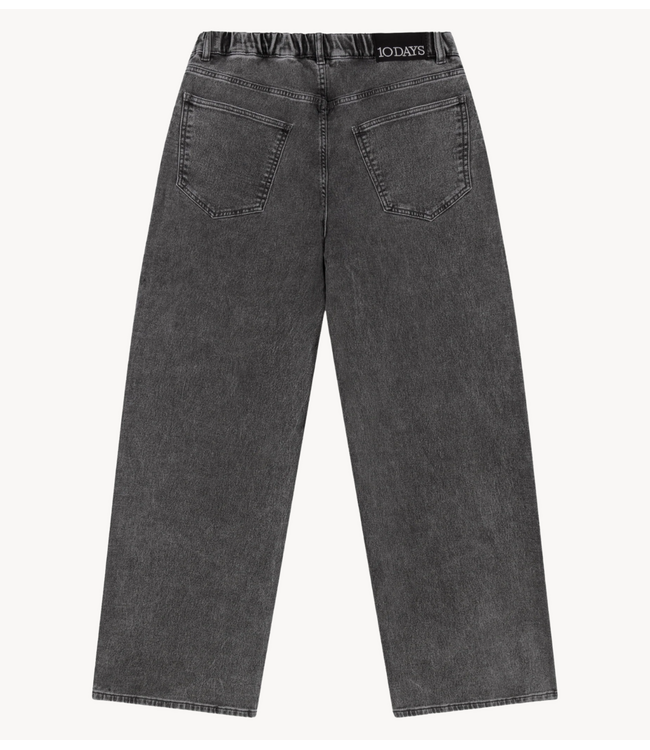 10DAYS Broek wide pants jog denim black