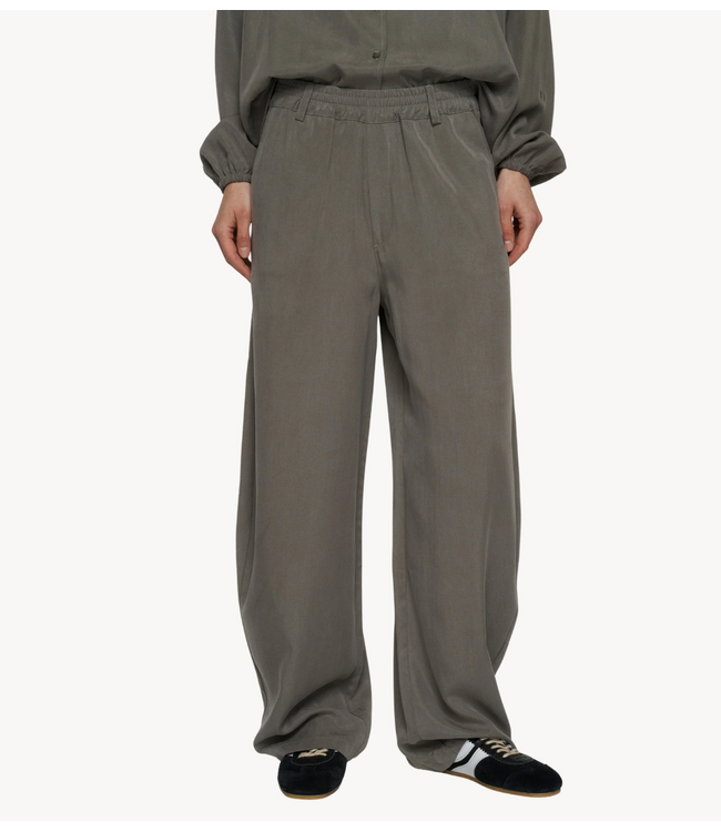 10DAYS Broek banana pants lyocell dark fog