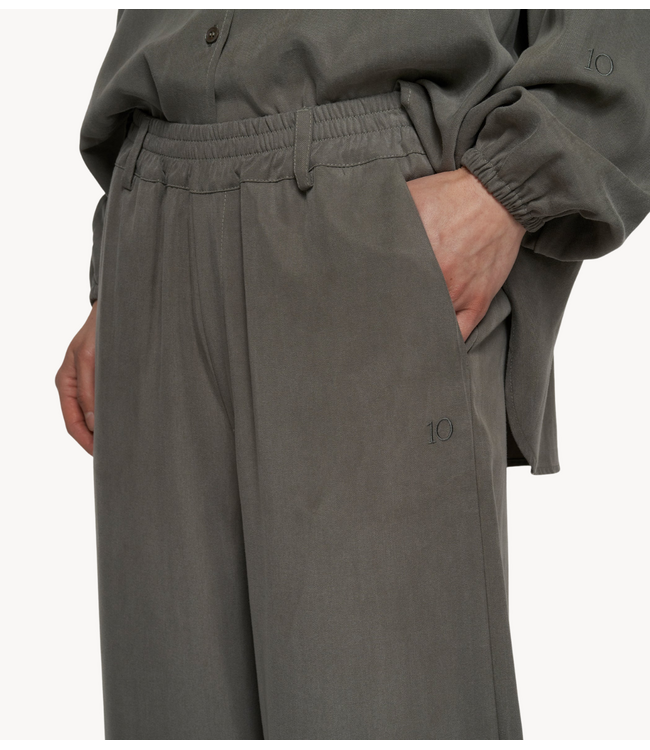 10DAYS Broek banana pants lyocell dark fog