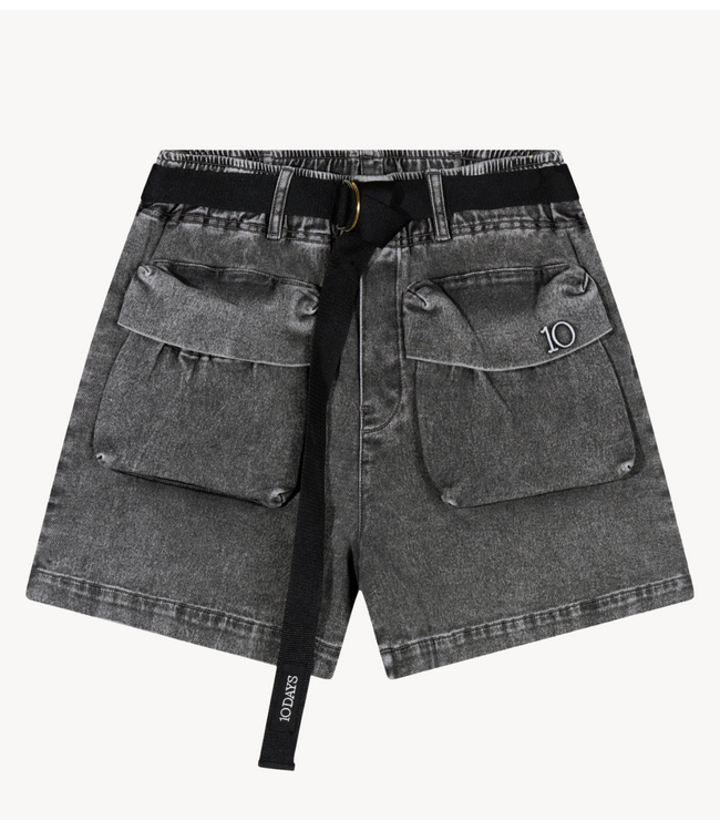 10DAYS Broek utitlity shorts jog denim black